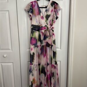 DKNY Multicolor Floral Maxi Dress